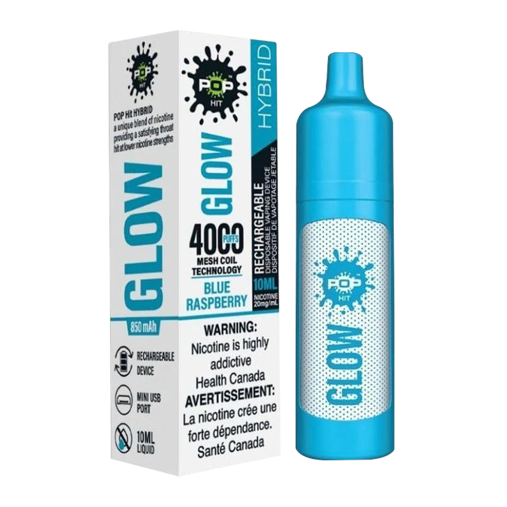 POP Glow Disposable Vape Blue Raspberry