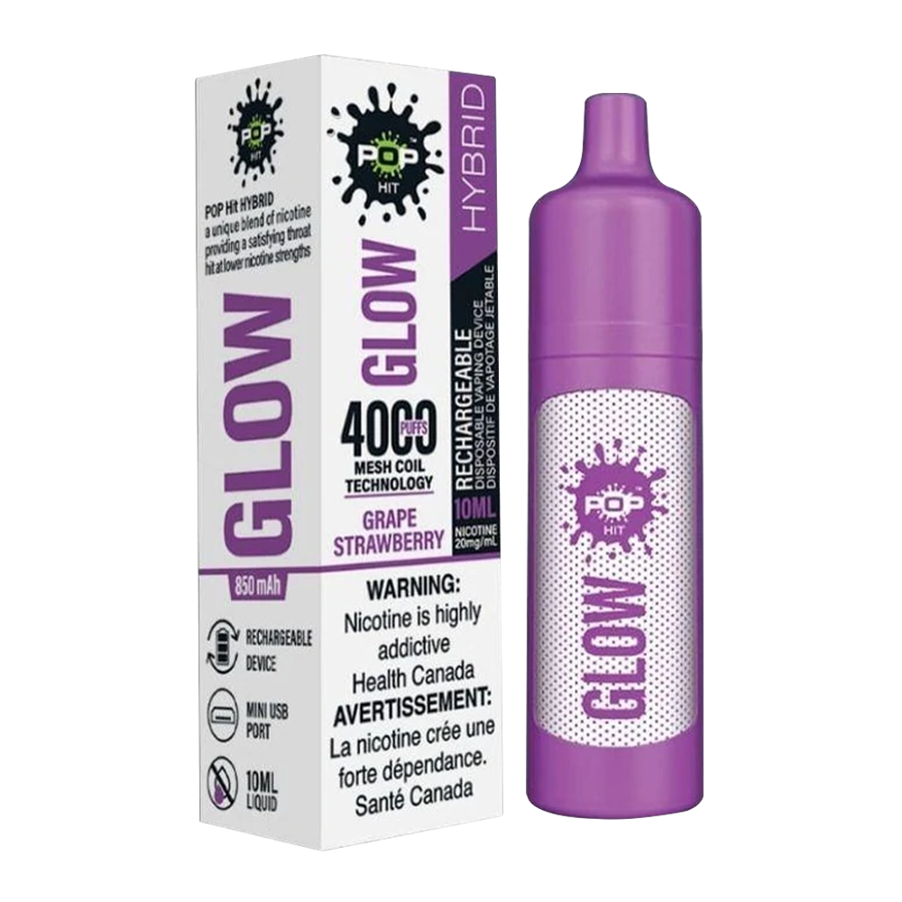 POP Glow Disposable Vape Grape Strawberry