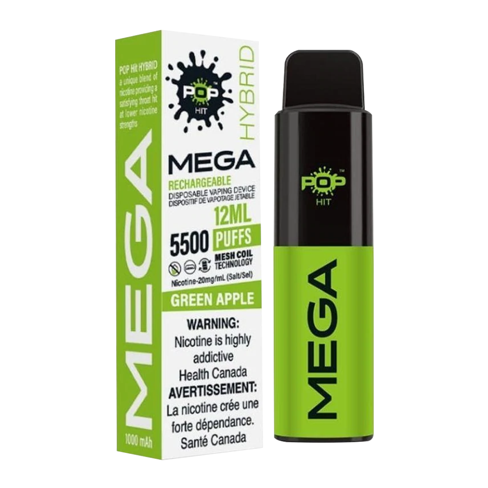 POP Mega Mesh Disposable Vape Green Apple