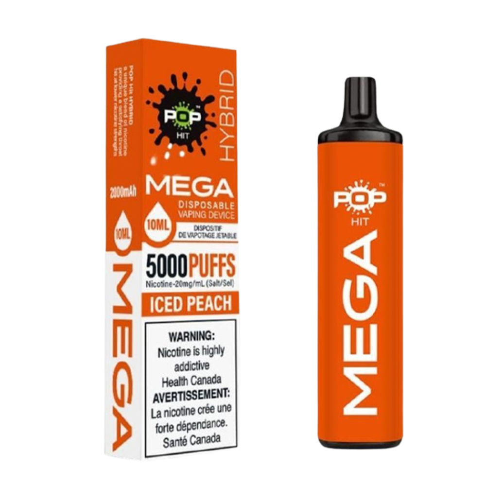POP Mega Disposable Vape Iced Peach