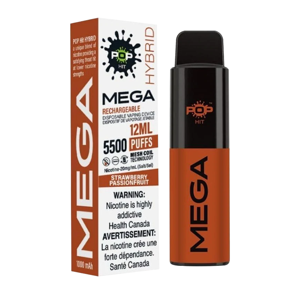 POP Mega Mesh Disposable Vape Strawberry Passionfruit