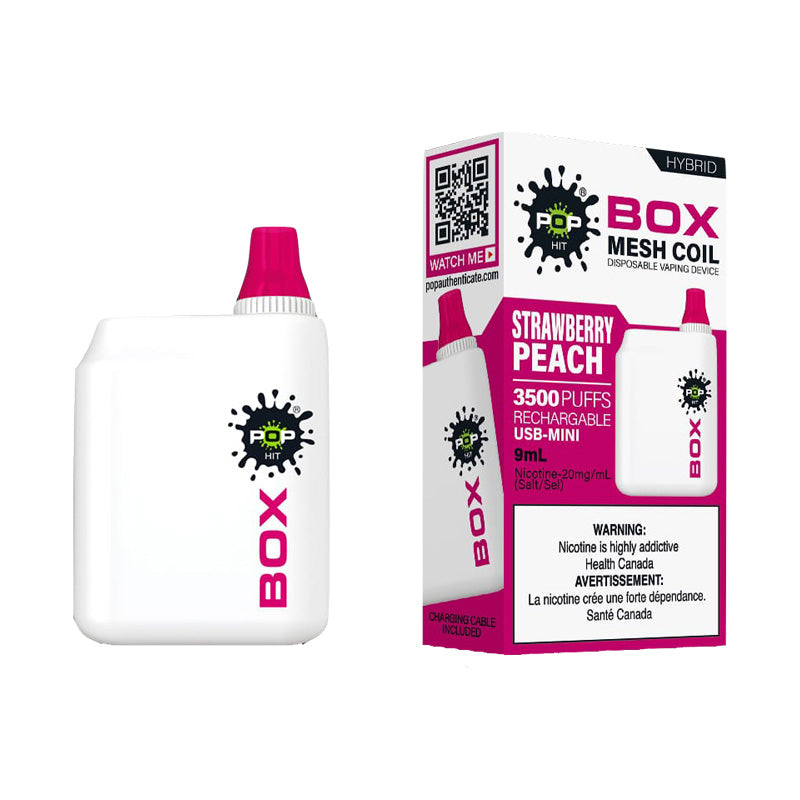 Pop Box Disposable Vape | Strawberry Peach | Buy 3 Get 4 Promotion Pop Vapor Pop Box Disposable Vape | Strawberry Peach | Buy 3 Get 4 Promotion Pop Vapor