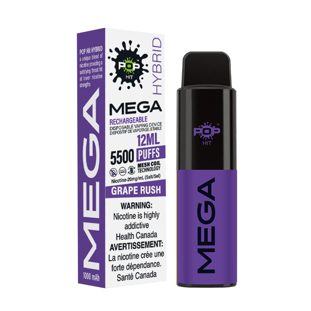 POP Mega Mesh Disposable Vape Grape Rush