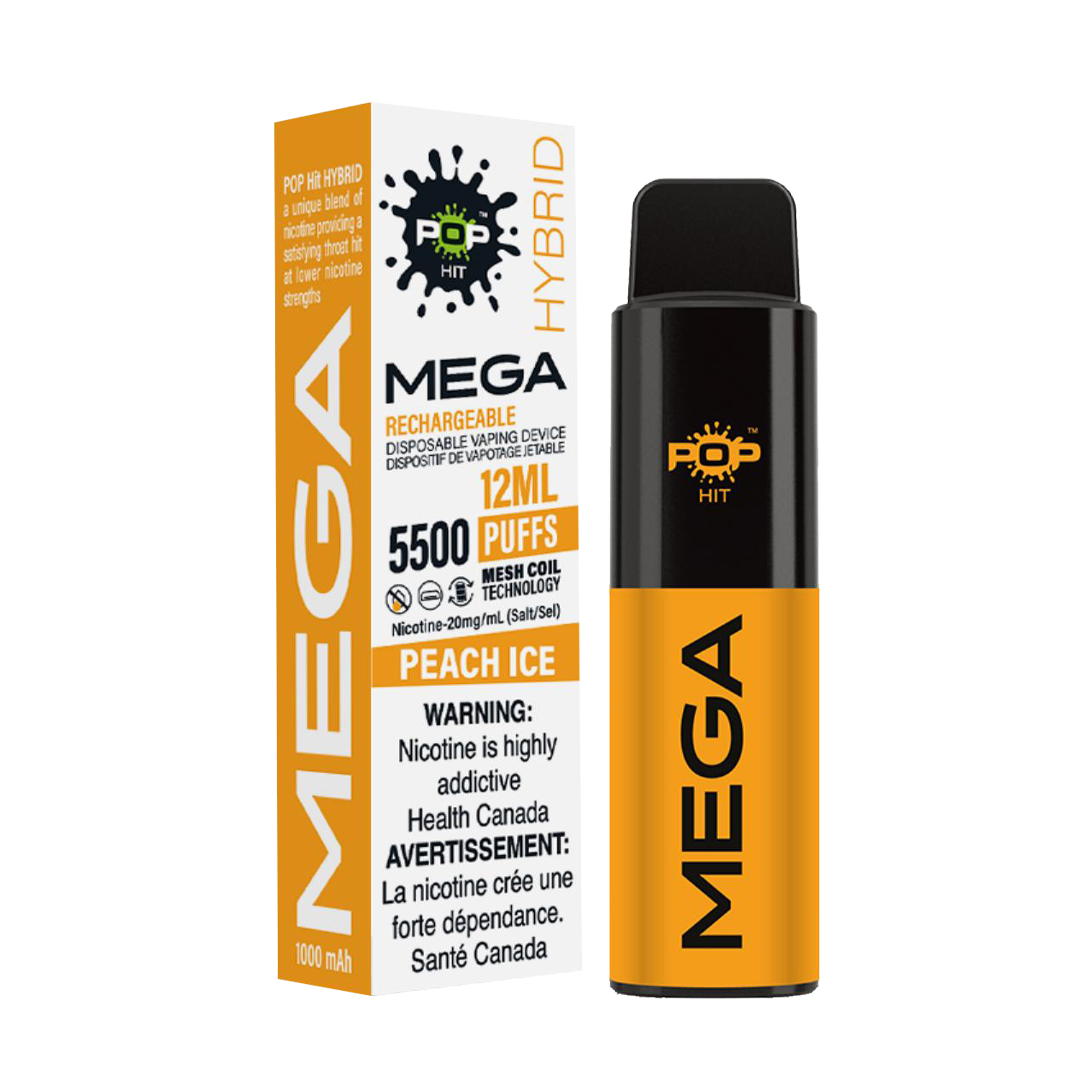 POP Mega Mesh Disposable Vape Peach Ice
