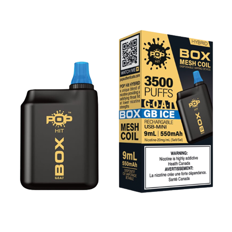 Pop Box Goat | Gb Ice | Disposable Vape | Buy 3 Get 4 Promotion Pop Vapor Pop Box Goat | Gb Ice | Disposable Vape | Buy 3 Get 4 Promotion Pop Vapor