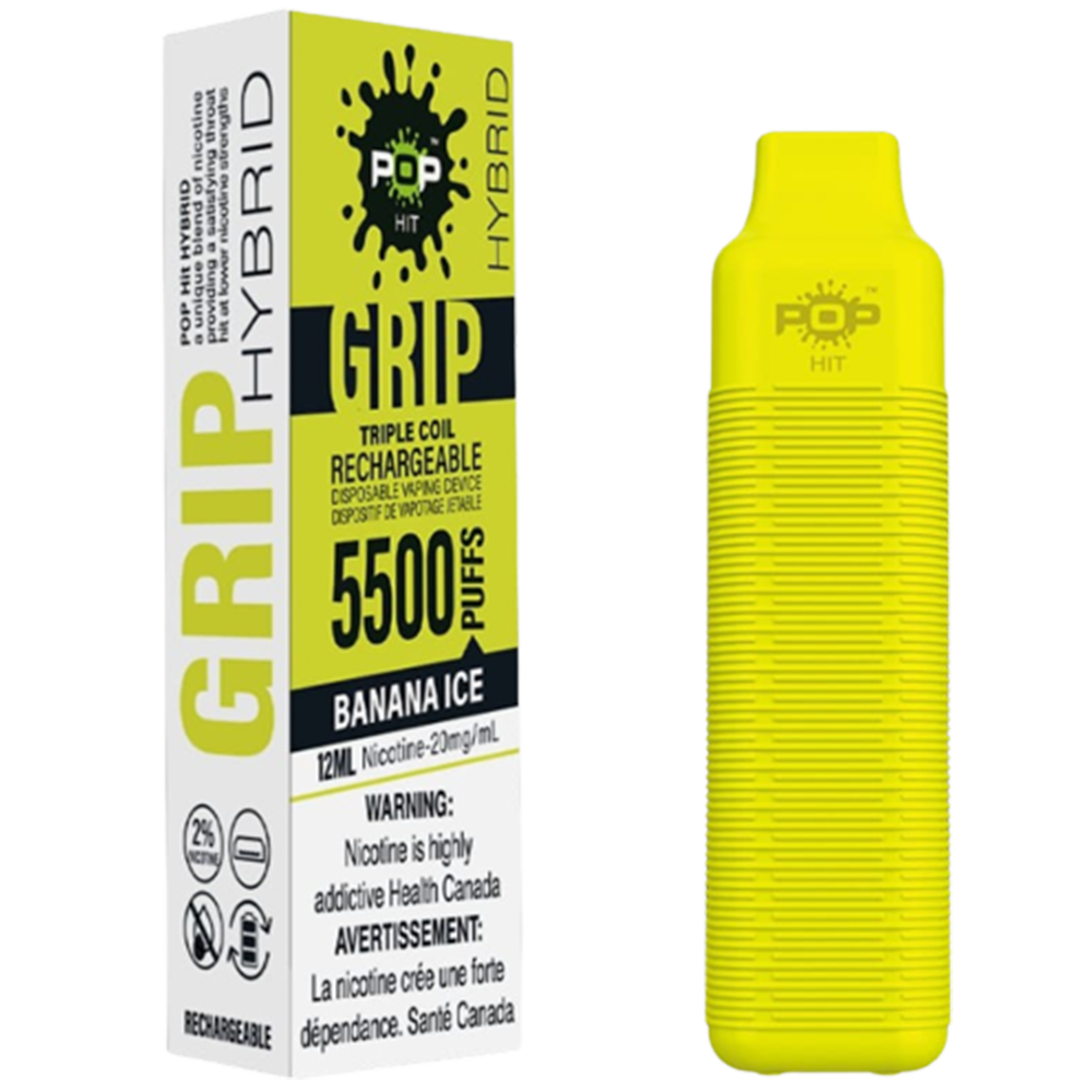 Pop Grip Disposable Vape | Banana Ice | Buy 3 Get 4 Promotion Pop Vapor Pop Grip Disposable Vape | Banana Ice | Buy 3 Get 4 Promotion Pop Vapor
