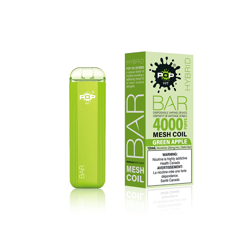 POP Bar 4000 Green Apple disposable vape - Popvapor
