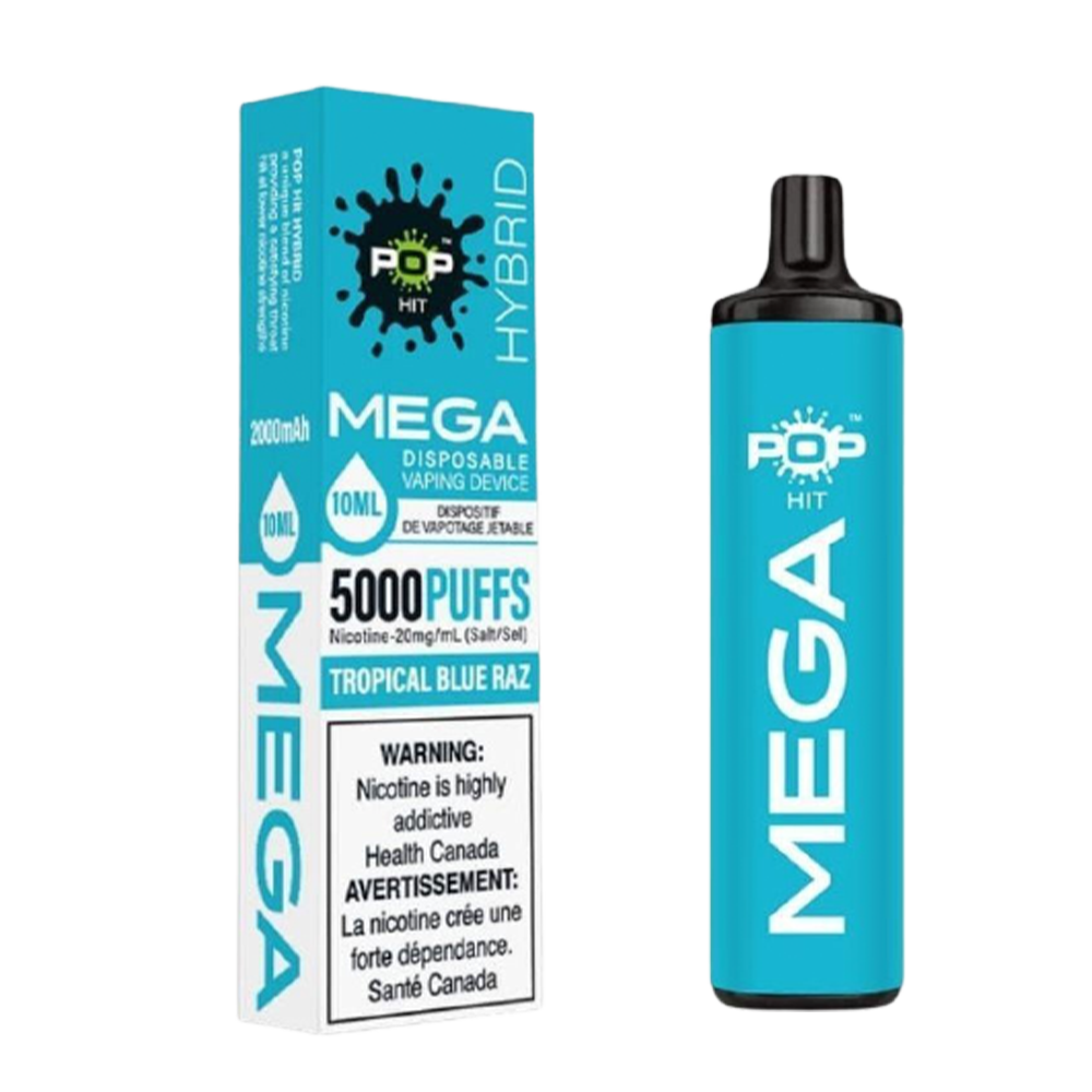POP Mega Disposable Vape Tropical Blue Razz